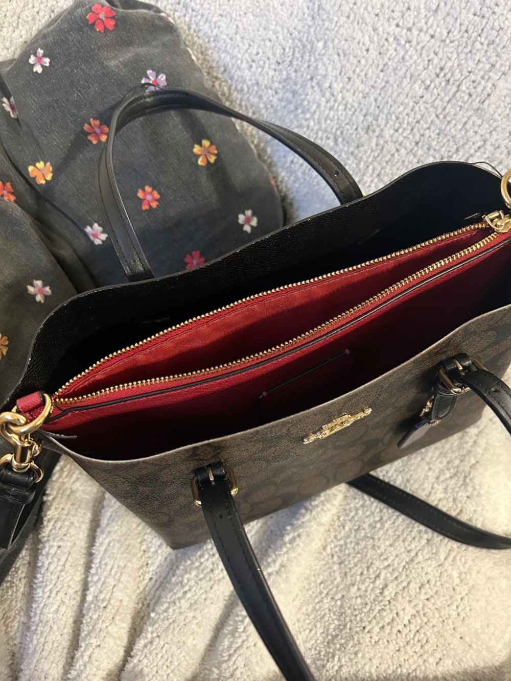 Coach Mollie Tote 25 in Signature Canvas - Picture 3 of 4